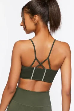 Cotton-Blend Longline Sports Bra