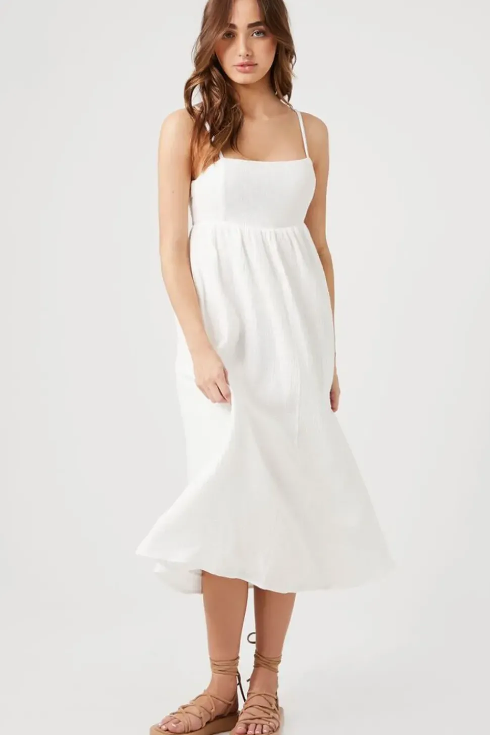Cotton Cami Midi Dress