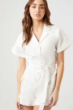 Cotton Tie-Waist Romper