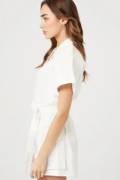 Cotton Tie-Waist Romper