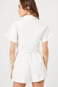 Cotton Tie-Waist Romper