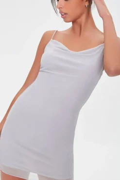 Cowl Mini Bodycon Dress