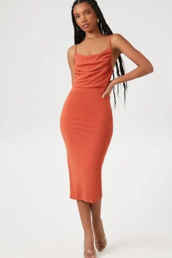 Cowl Neck Cami Slip Dress
