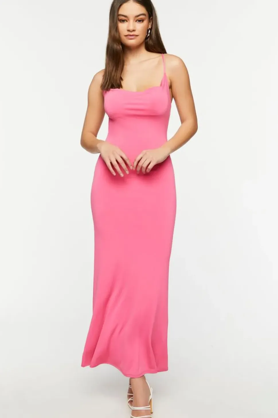 Cowl Neck Crisscross Maxi Dress