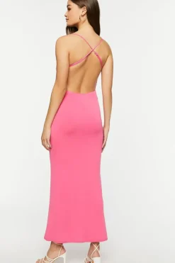 Cowl Neck Crisscross Maxi Dress