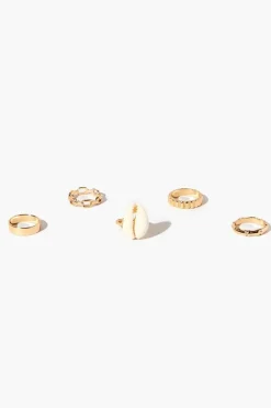 Cowrie Shell Ring Set