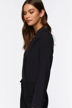 Crepe Blazer Bodysuit