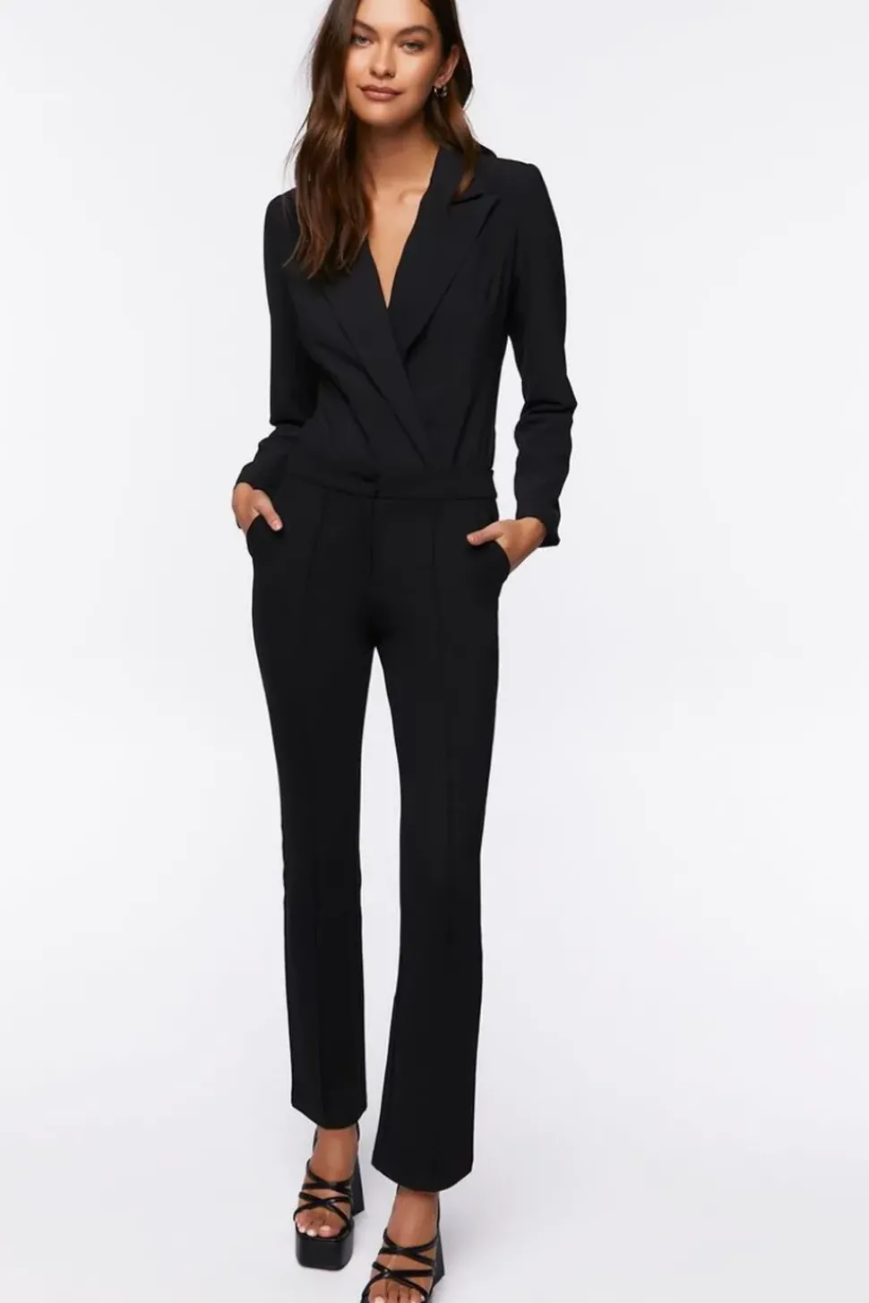 Crepe Blazer Bodysuit