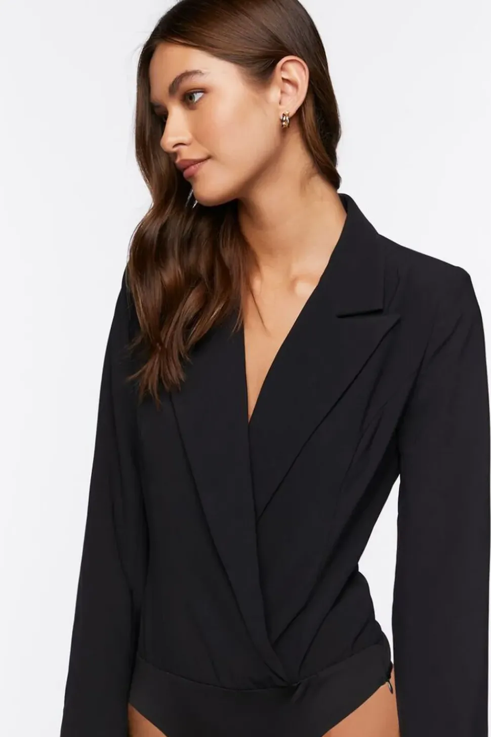 Crepe Blazer Bodysuit
