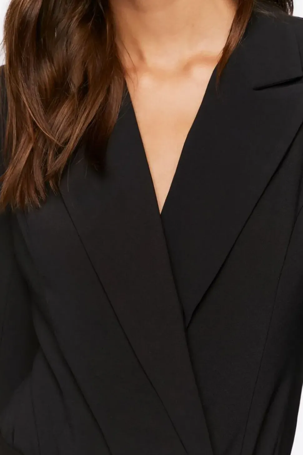 Crepe Blazer Bodysuit