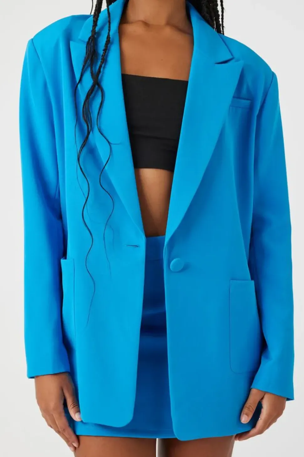 Crepe Blazer & Mini Skirt Set