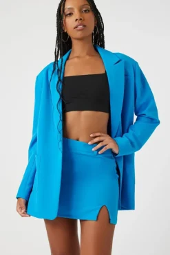 Crepe Blazer & Mini Skirt Set