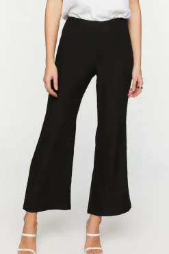 Crepe Flare-Leg Pants