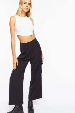 Crepe Wide-Leg Pants