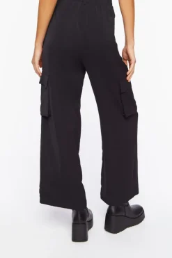 Crepe Wide-Leg Pants