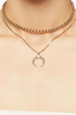 Crescent Moon Necklace Set