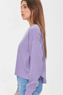 Crew Drop-Sleeve Crop Top