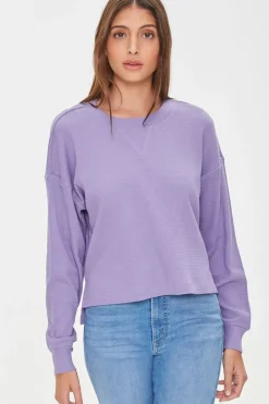Crew Drop-Sleeve Crop Top