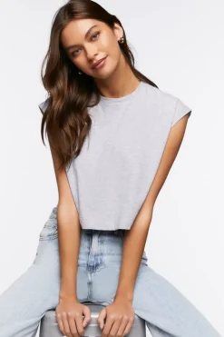 Crew Neck Cap-Sleeve Tee