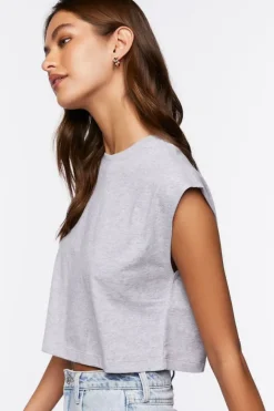 Crew Neck Cap-Sleeve Tee