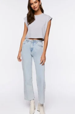 Crew Neck Cap-Sleeve Tee