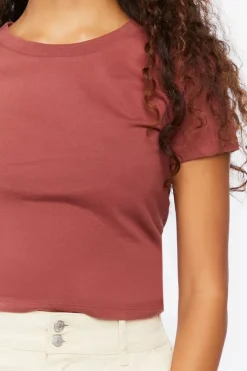 Crew Neck Cropped Tee