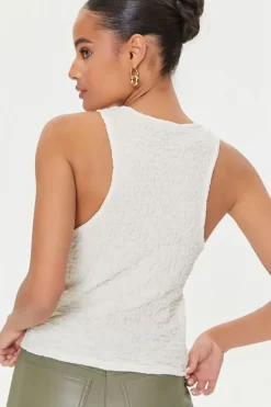 Crinkled Knit Tank Top