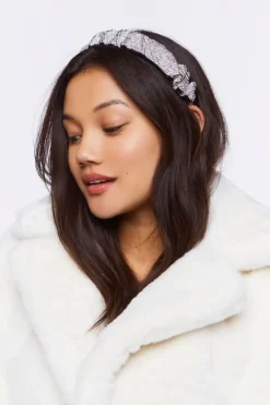 Crinkled Rhinestone Headband