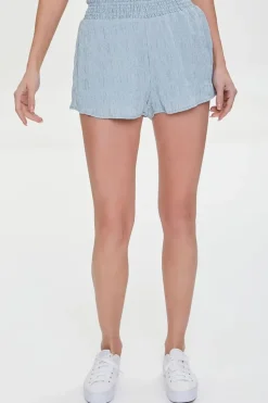 Crinkled Smocked Shorts