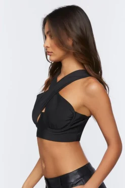 Crisscross Bustier Crop Top
