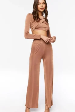 Crisscross Crop Top & Pant Set