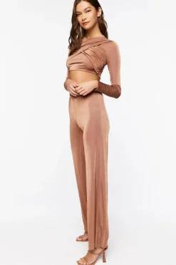Crisscross Crop Top & Pant Set