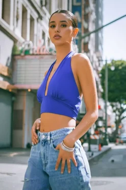 Crisscross Halter Crop Top