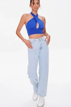 Crisscross Halter Crop Top