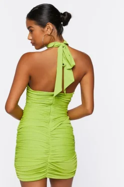 Crisscross Halter Mini Dress