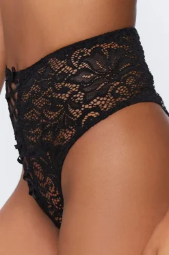 Crisscross Lace Cheeky Panties