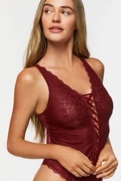 Crisscross Lace Teddy