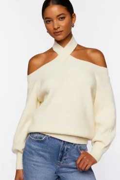 Crisscross Off-The-Shoulder Sweater