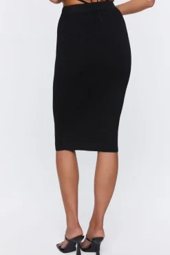 Crisscross Wraparound Midi Skirt