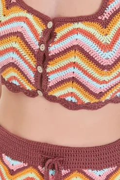 Crochet Chevron Crop Top