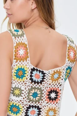 Crochet Floral Crop Top