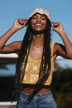 Crochet Granny Square Crop Top