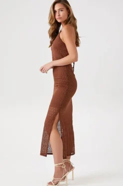 Crochet Halter Maxi Dress