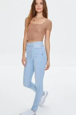 Crochet Lace-Back Crop Top