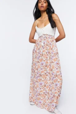 Crochet Paisley Maxi Dress
