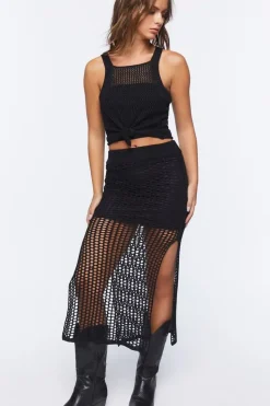 Crochet Tank Top & Midi Skirt Set
