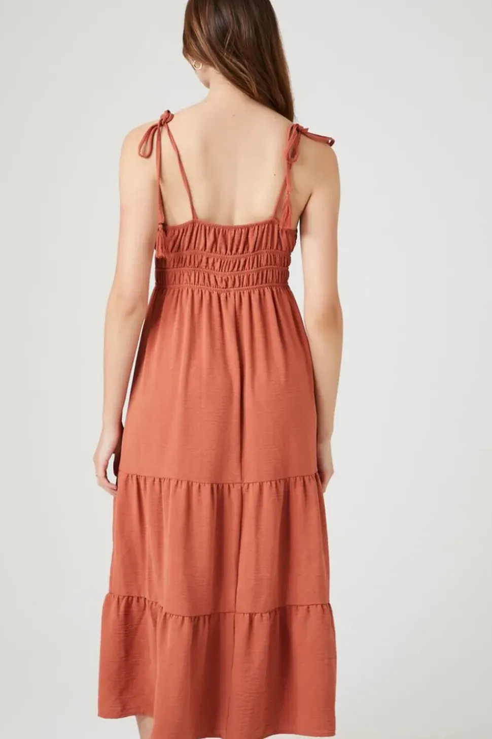 Crochet-Trim Tassel Midi Dress