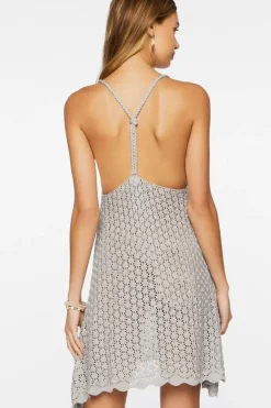 Crochet Y-Back Mini Dress