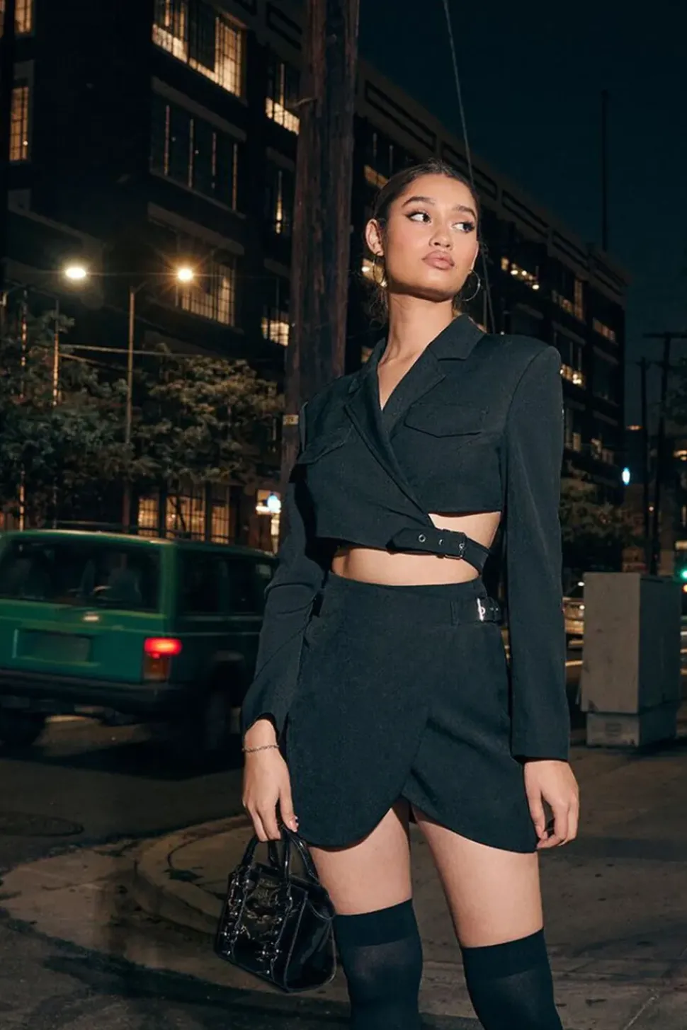 Cropped Blazer & Mini Skirt Set