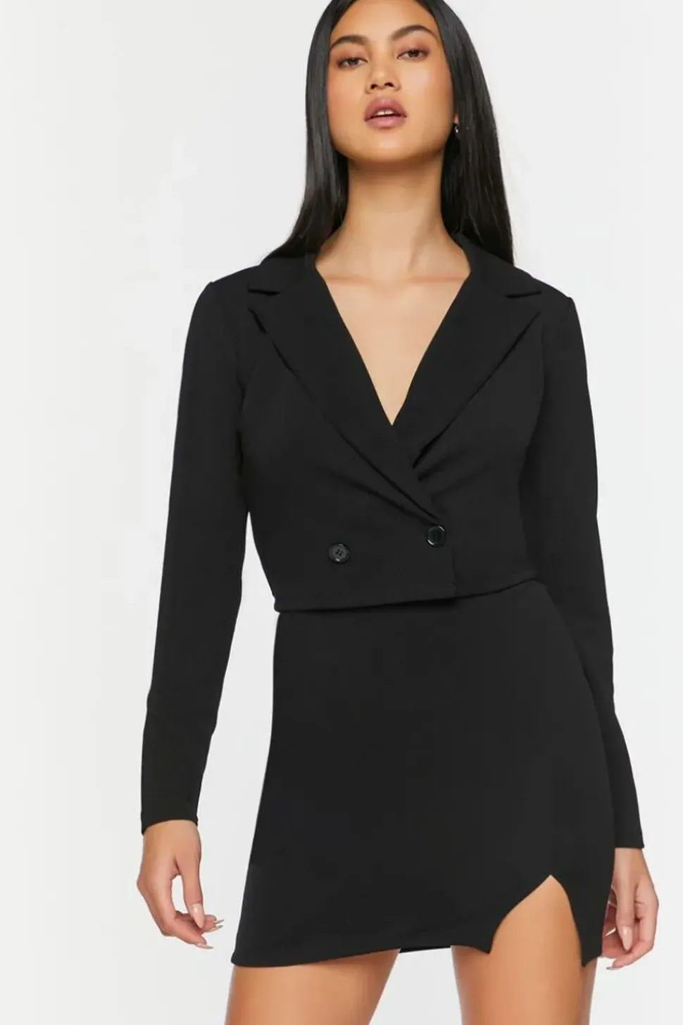 Cropped Blazer & Mini Skirt Set